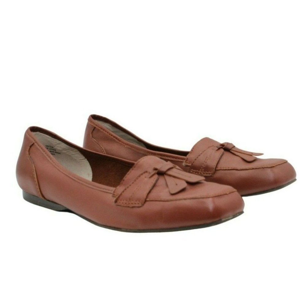 Array Brown Hamilton Supple Kidskin Leather Slip On Comfort Loafer Size 12